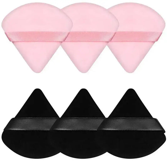Set de 3/5/6 Esponjas Triangulares de Polvo - Aplicador Suave para Maquillaje en Polvo Suelto y Líquido